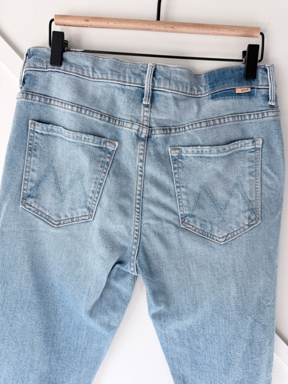 Mother The Superior Step Ankle Fray Distressed Jeans |High Rise Raw Hem Crop |30 - Picture 11 of 17